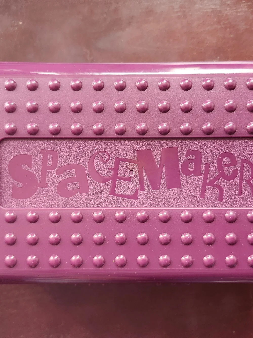 Vintage Spacemaker Pencil Box Navy/Maroon Plastic Storage Case Y2K 90s